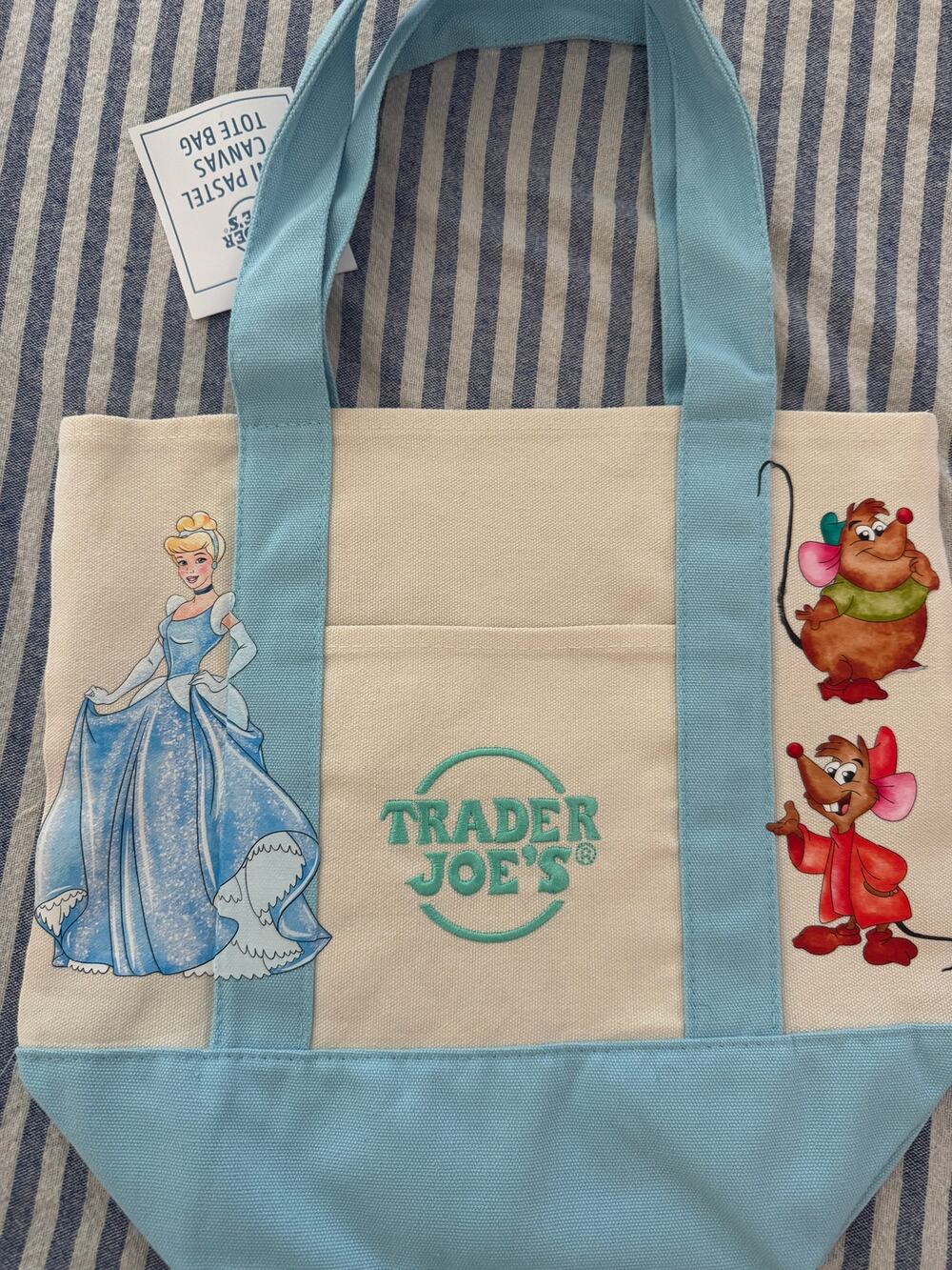 Disney Cinderella and Jaq Gus Gus Custom Made Trader Joes Mini Tote